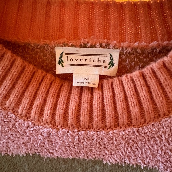 loveriche Abstract Print Multicolor Women's Crewneck Sweater l M - Picture 7 of 11